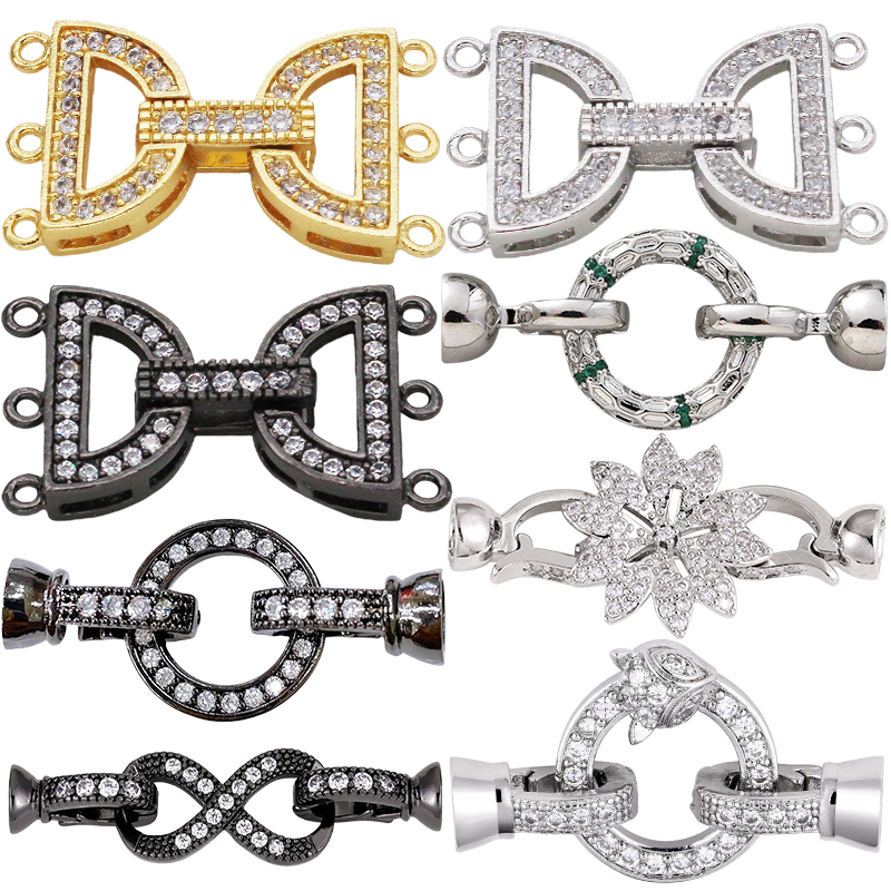 Charm Bracelet Beads - Złote (18K) pozłacane ozdobne zapięcia, złączki