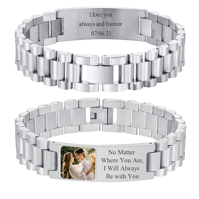 Jewelry Watches For Men - Bransoletka na zegarek ze stali nierdzewnej