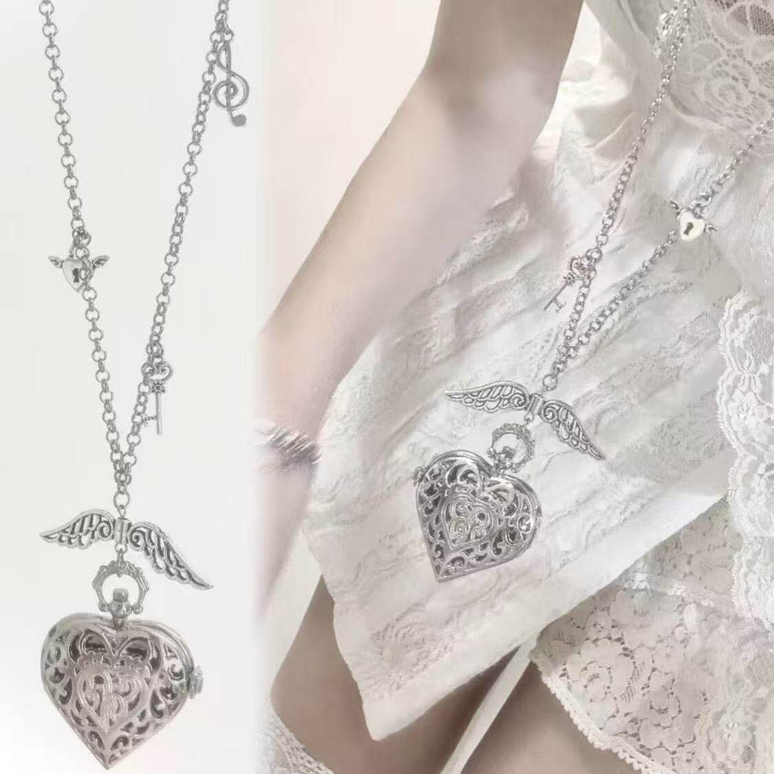 Mystery Jewelry Jar Watches - Naszyjnik z zegarkiem kieszonkowym w kształcie