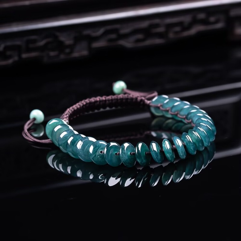 Charm Bracelet Beads - Naturalny prawdziwy szmaragdowy niebieski naszyjnik z