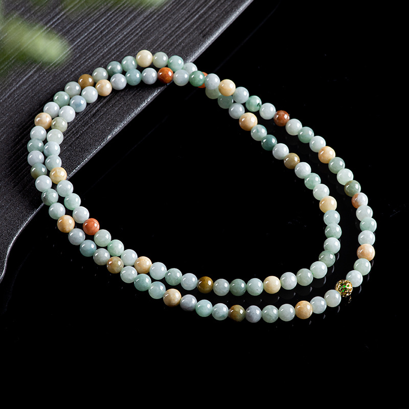 Charm Bracelet Beads - Bransoletka Naszyjnik z Jadeitu Birmańskiego Prawdziwa
