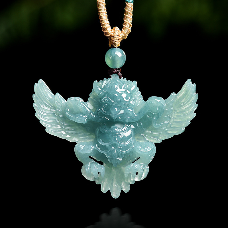 Jewelry & Watches Vitopoulos Reviews - Prawdziwy Naturalny Szmaragdowy Jadeitowy Niebieski Naszyjnik