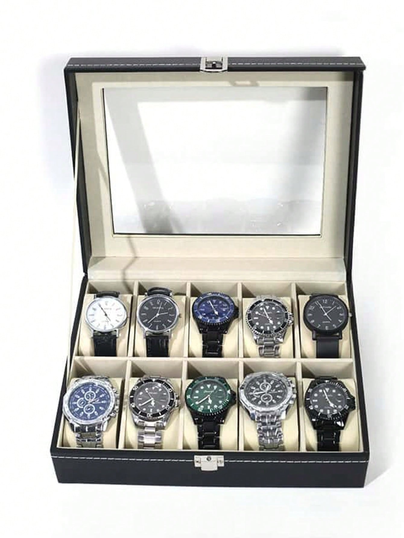 Skórzane pudełko na zegarki z  – Jewelry Box With Watches recenzja i cena